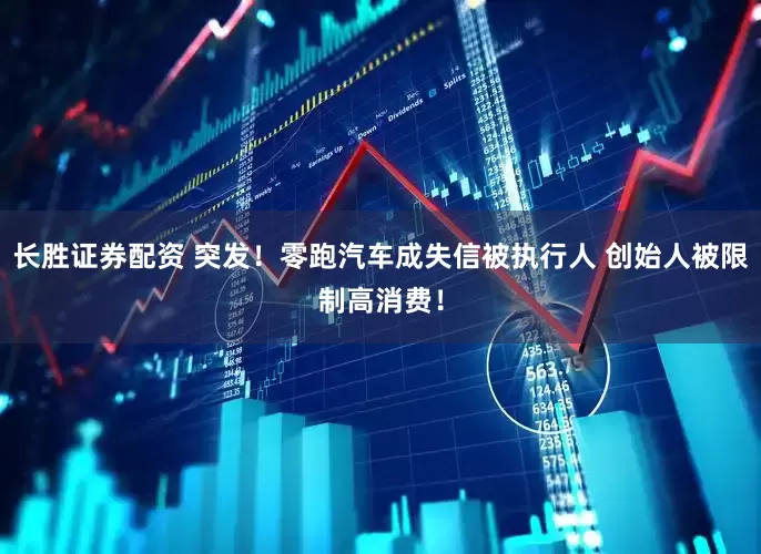 长胜证券配资 突发！零跑汽车成失信被执行人 创始人被限制高消费！